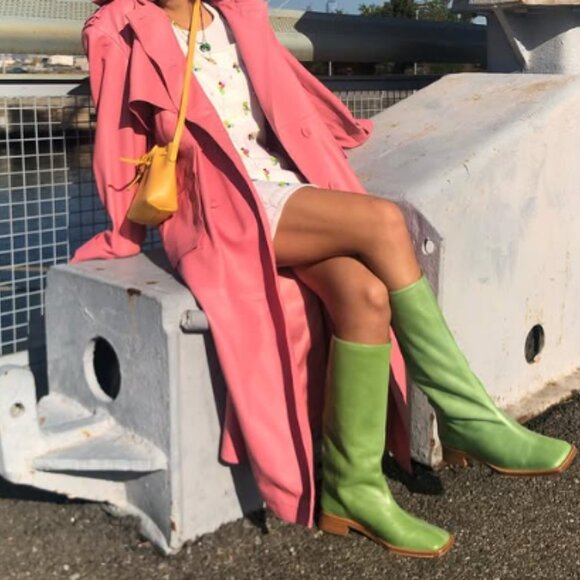 Buttery soft miista boots in green leather new in box size 38 - Picture 7 of 7